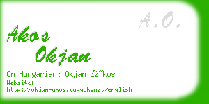 akos okjan business card